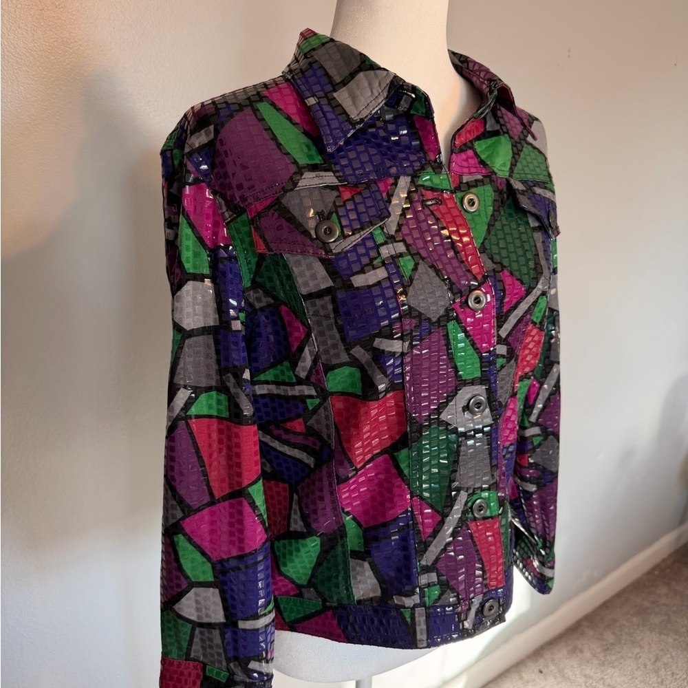 Ruby Rd. Multicolor Geometric Sequence Jacket - Picture 4 of 8